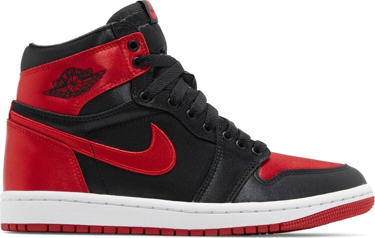 

Кроссовки Wmns Air Jordan 1 Retro High OG 'Satin Bred' 2023, красный