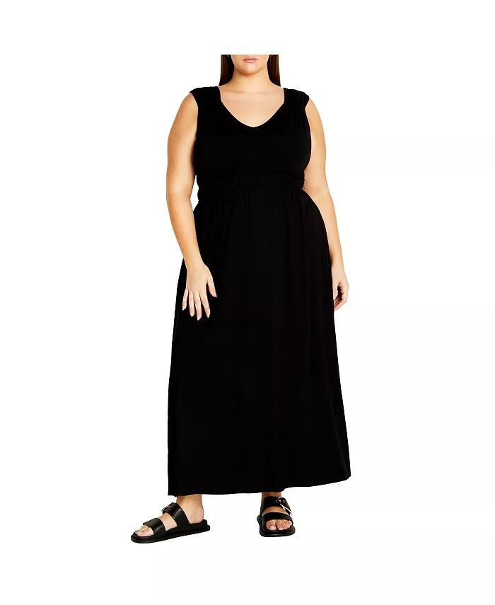 

Платье Lani Maxi размера Plus CITY CHIC, черный