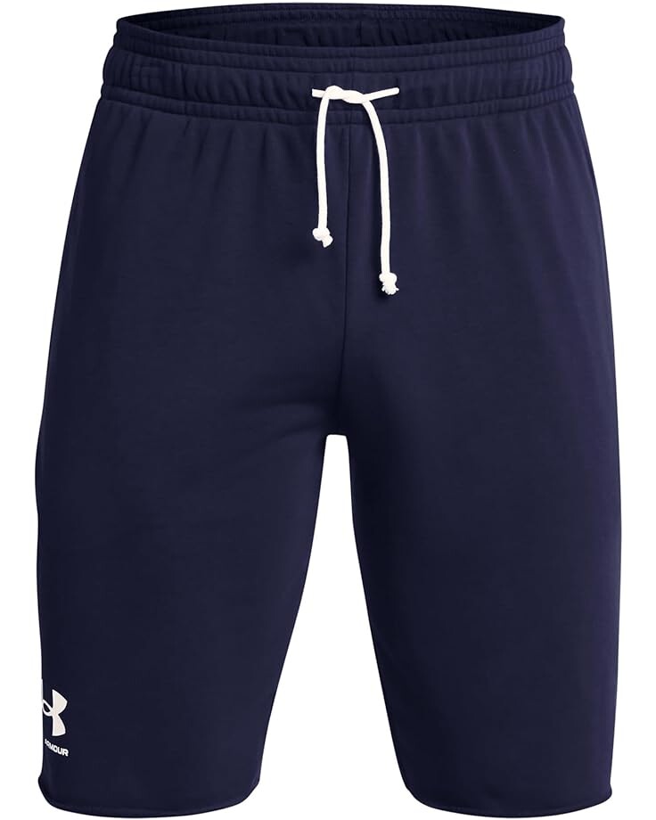 

Шорты Under Armour Rival Terry, цвет Midnight Navy/Onyx White