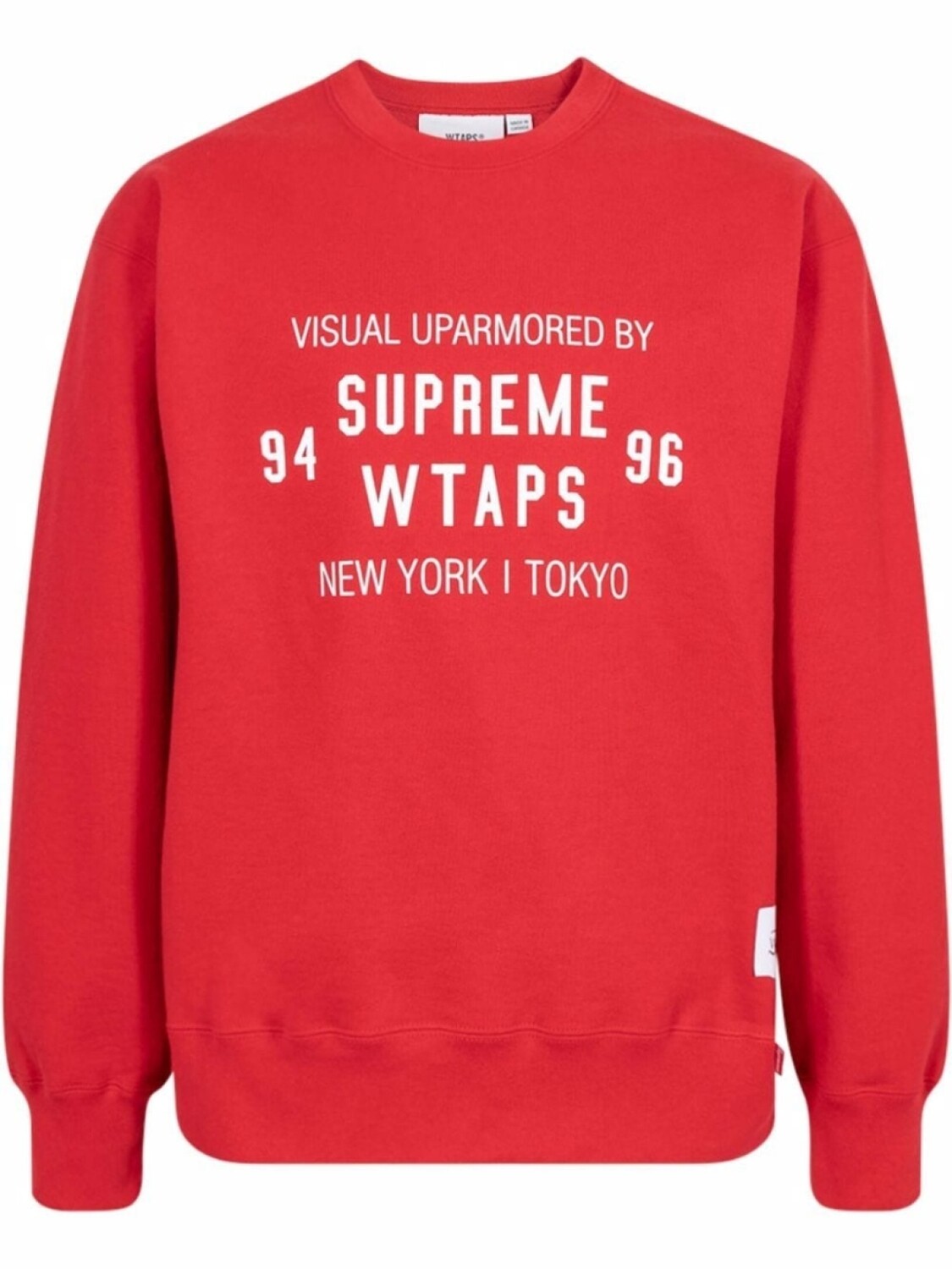

Supreme толстовка из коллаборации с WTAPS, красный