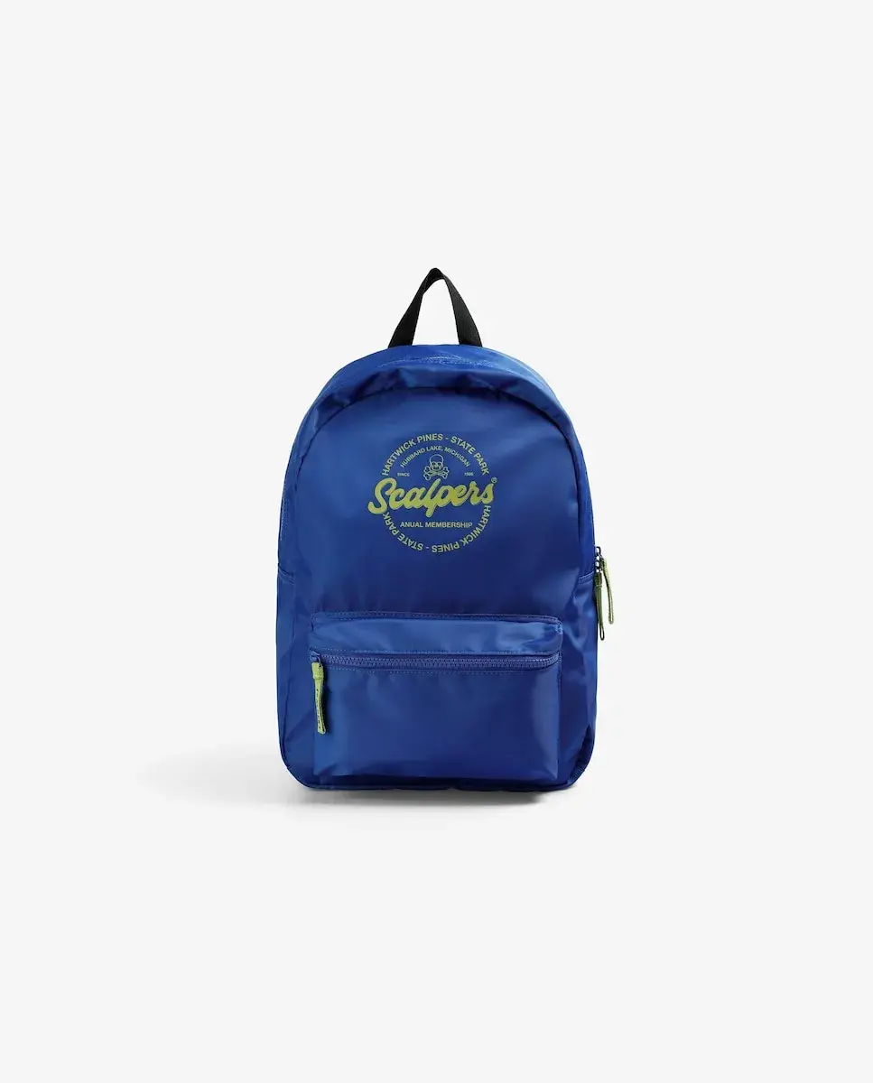 

Детский рюкзак с логотипом и передним карманом Scalpers, синий