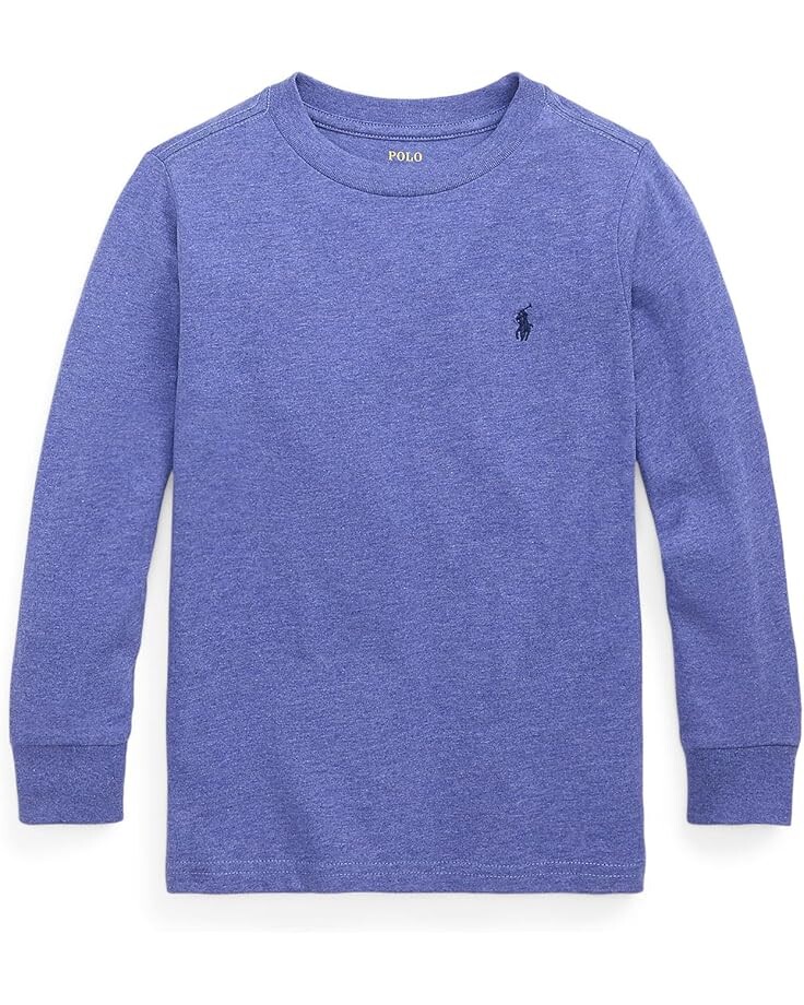 

Лонгслив Polo Ralph Lauren Kids Cotton Jersey Long Sleeve Tee, цвет Faded Royal Heather/C7941