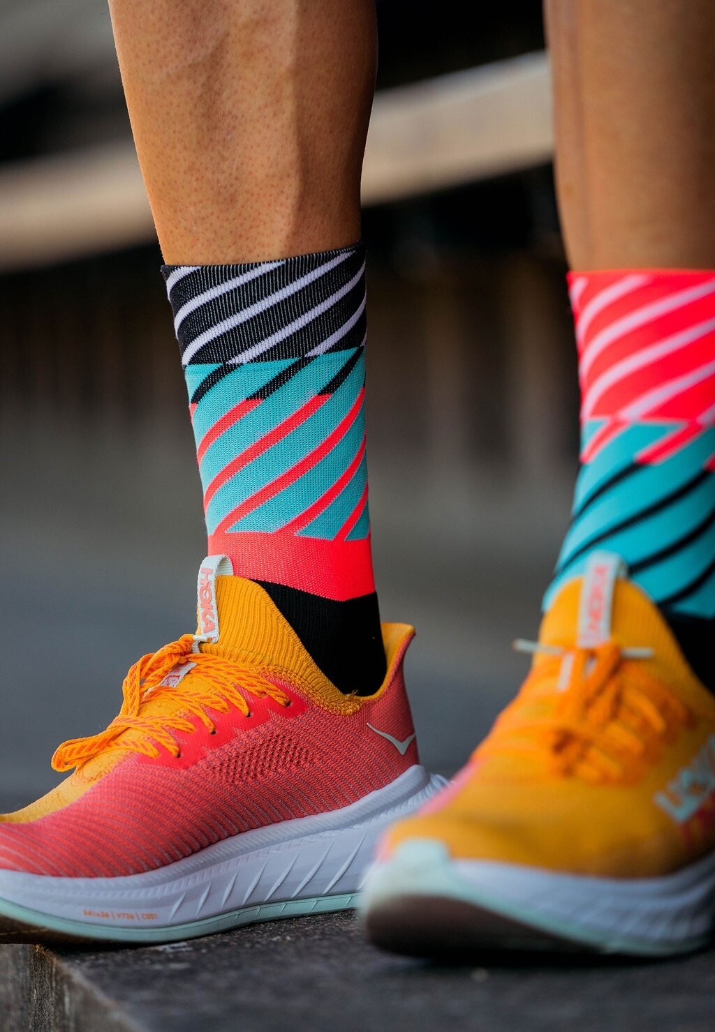 Спортивные носки RUNNING DIAGONALS Incylence, цвет black inferno — фото 4