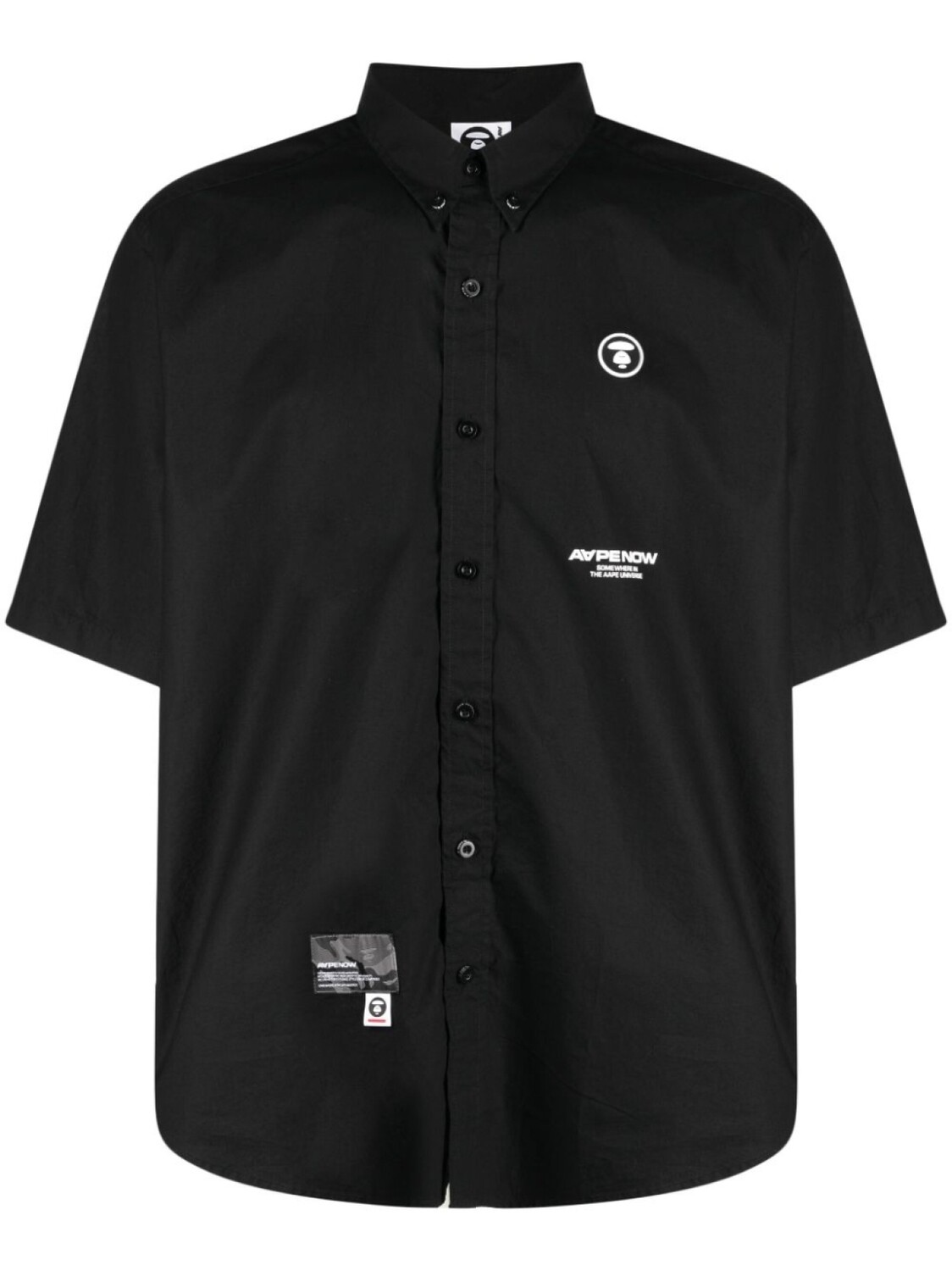 

Рубашка с короткими рукавами и нашивкой-логотипом AAPE BY *A BATHING APE, черный