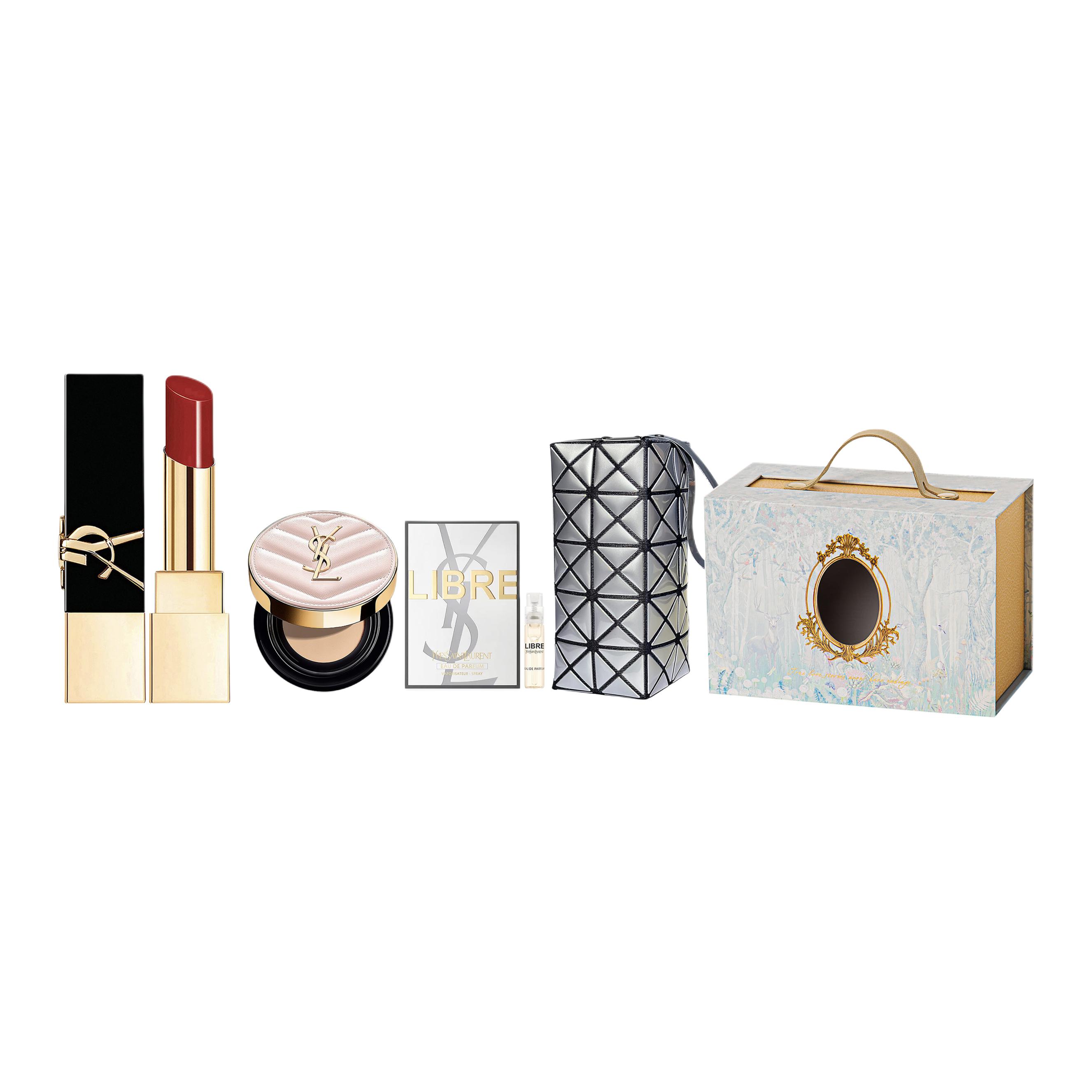 

Набор помад Luxury Premium Tie Dye Box, легко растушевывается, велюровое покрытие, натуральный матовый эффект, комплект из трех штук SAINT LAURENT