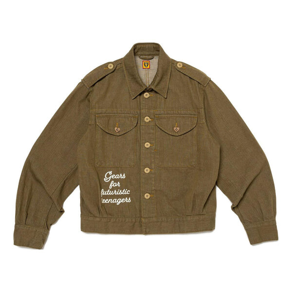 

Куртка military denim jacket 'olive drab' Human Made, коричневый