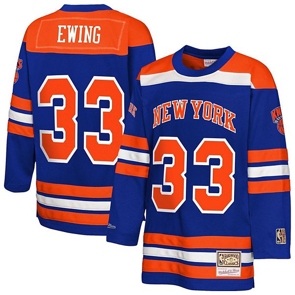 Футболка Patrick Ewing New York Knicks Maxxed Out 20 синяя Mitchell & Ness — фото 2