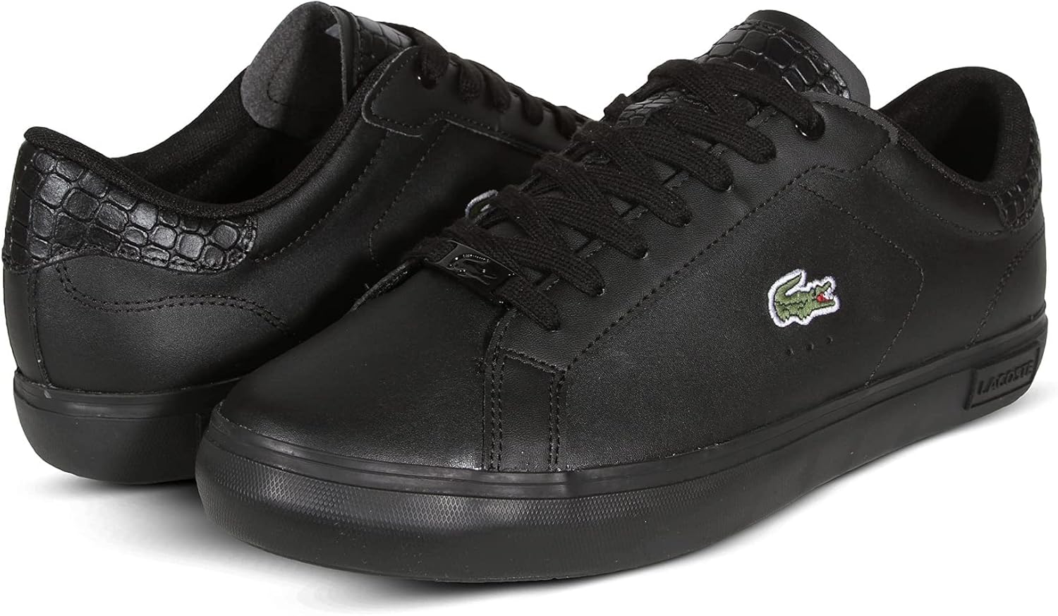 

Lacoste мужские кожаные кроссовки Powercourt, Blk/Blk