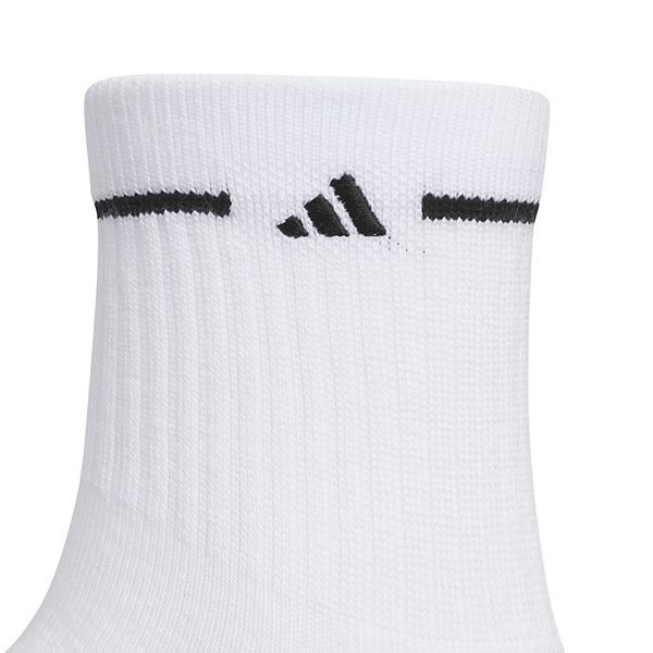 Женские носки 3-pk cushioned sport 30 high quarter Adidas, White Black — фото 2
