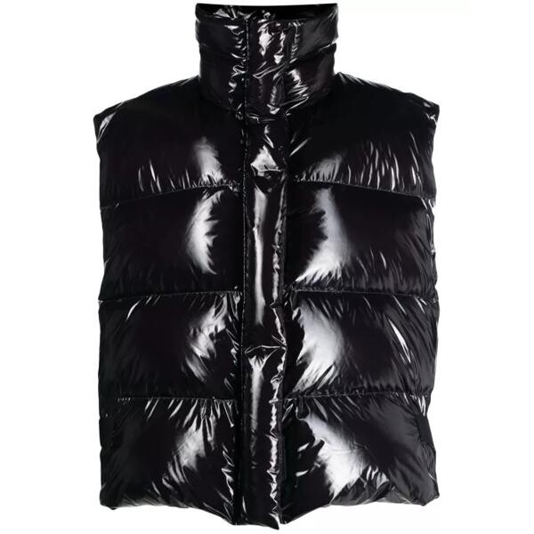 

Куртка glossy padded zip-up gilet Msgm, черный