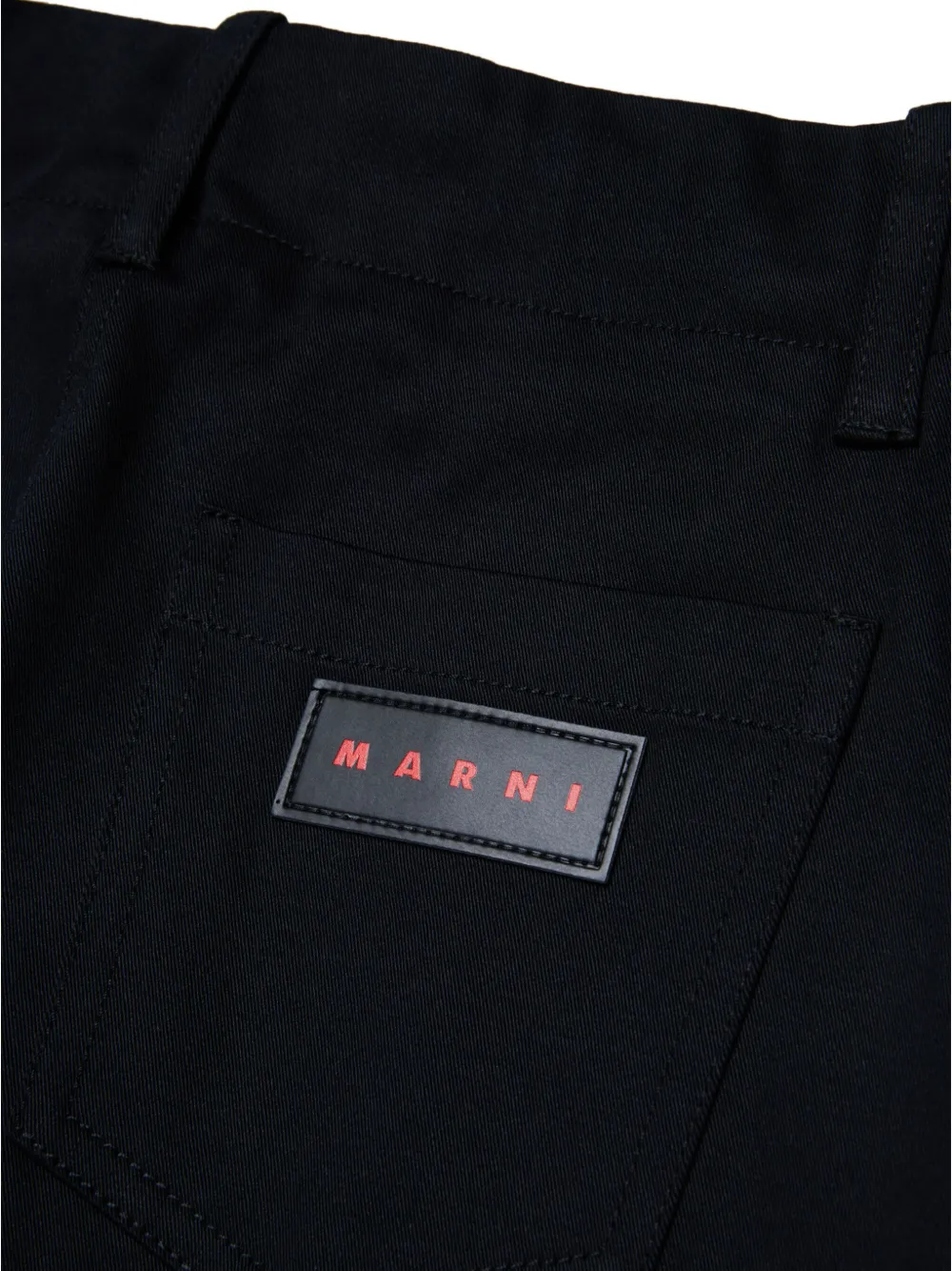 Прямые брюки с нашивкой-логотипом Marni Kids, черный — фото 4