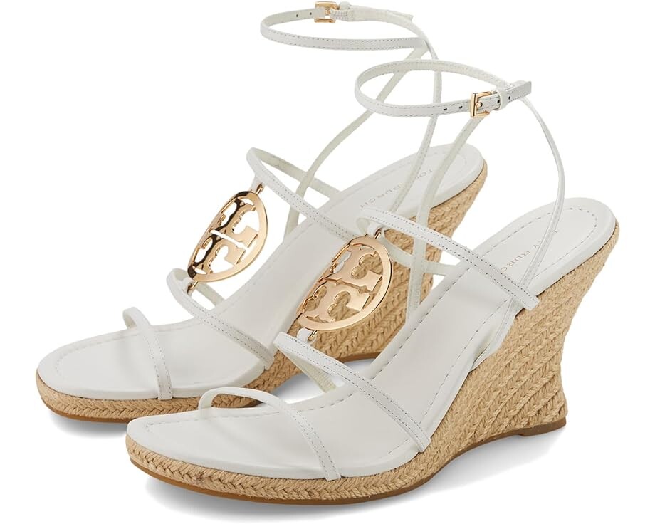 

Туфли Tory Burch 85 mm Capri Miller Espadrille Wedge, цвет Blanc/Gold