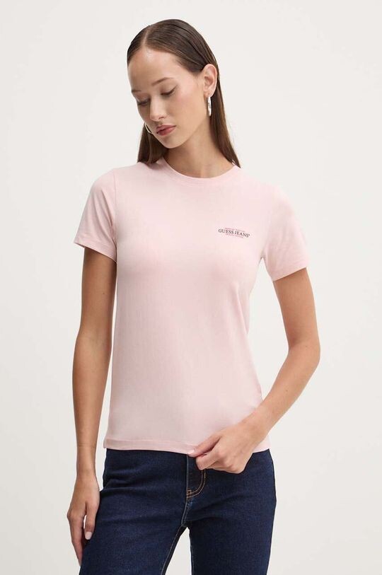 

Футболка Guess Jeans, розовый