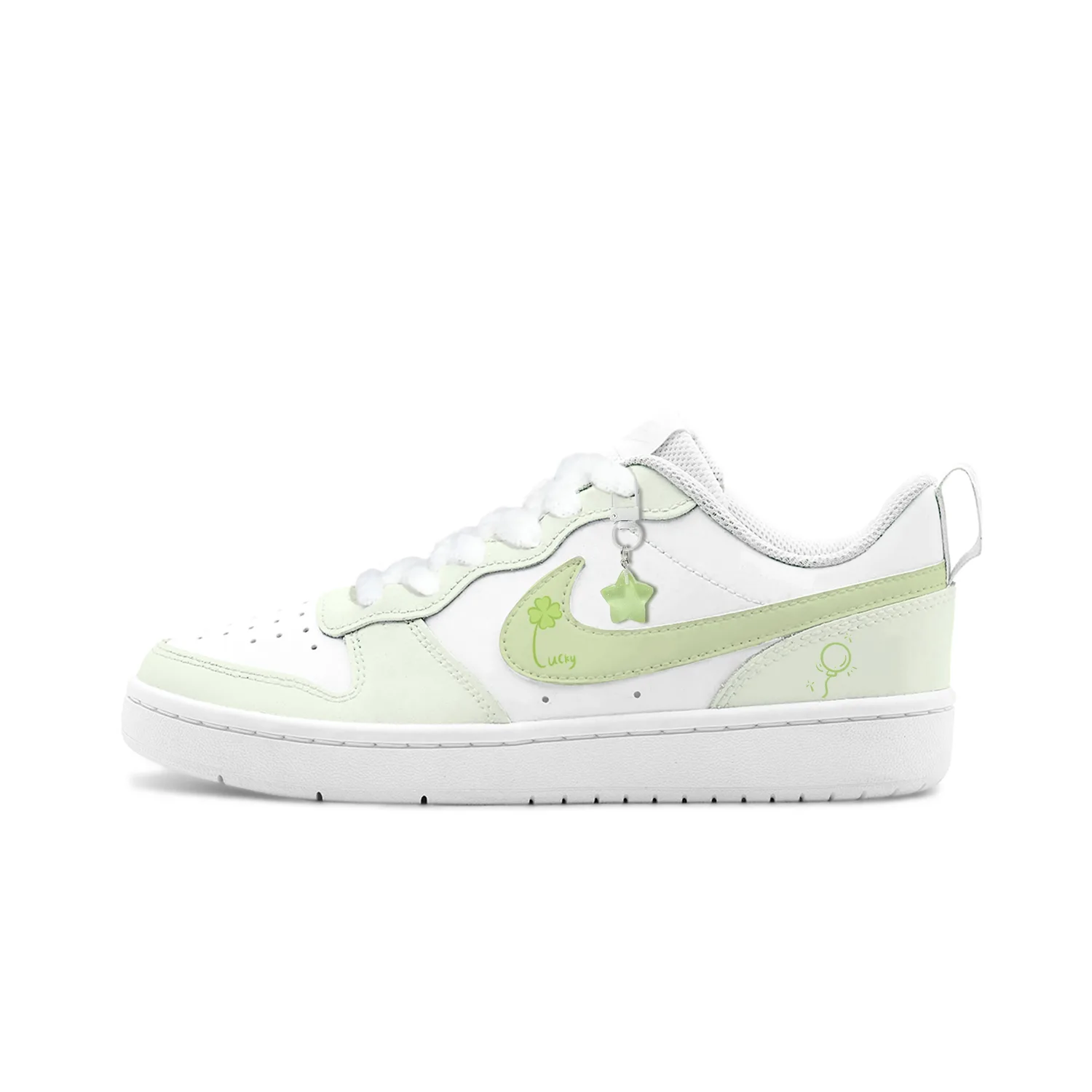 Nike Court Borough Big Fish Manufacturing, Lime Star Whisper Leather Abrasion Resistant Breathable низкий кроссовок