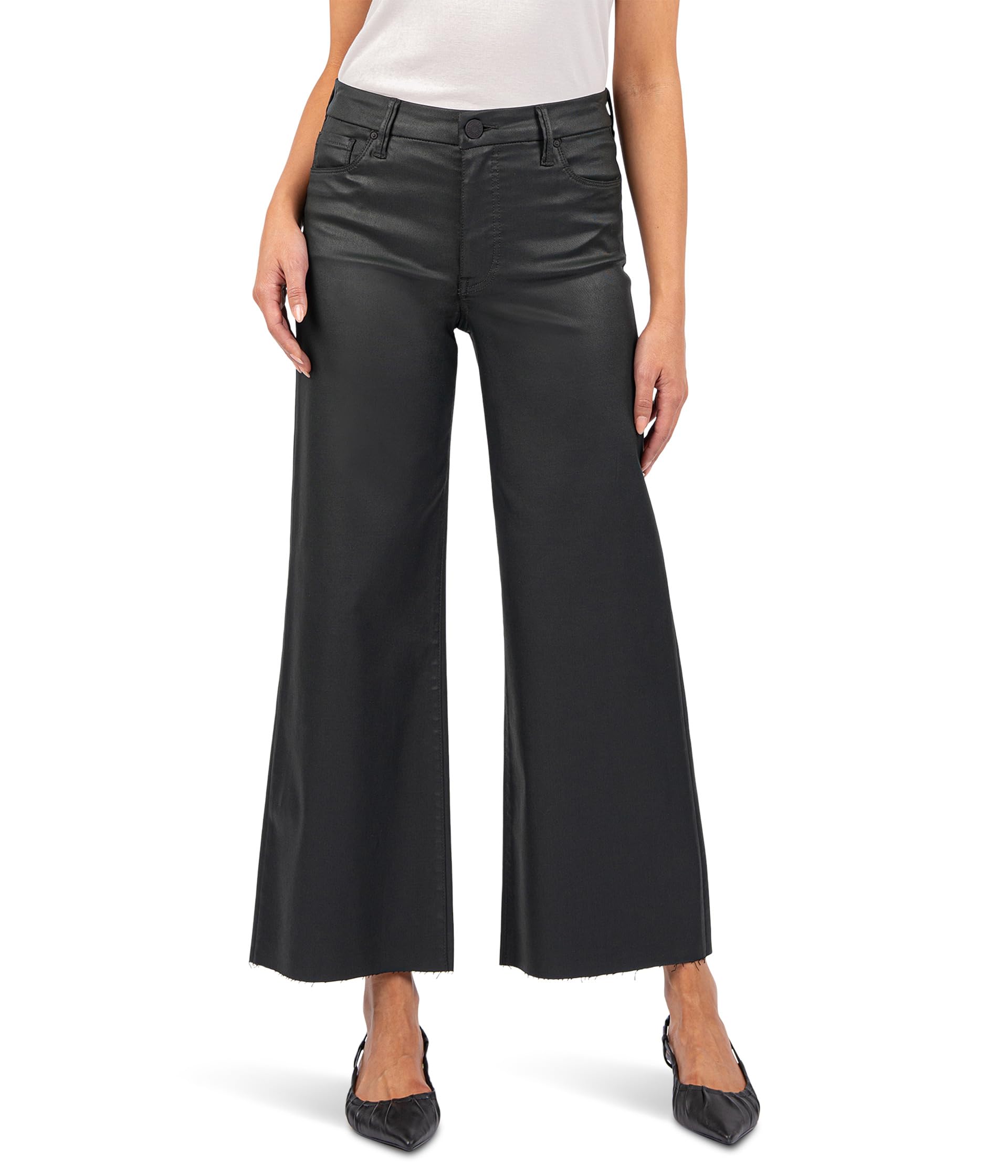 

Джинсы KUT from the Kloth Meg High Rise Fab Ab Wide Leg Wide Hem, Evergreen