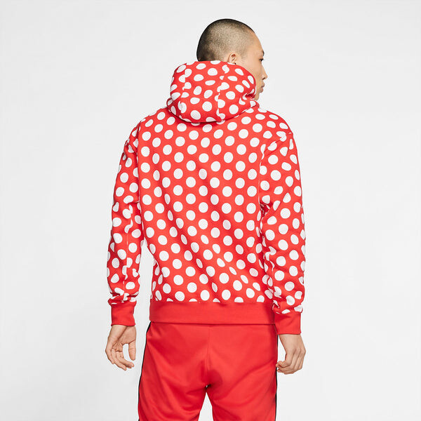 Толстовка Nike Full Out Dots Hoodie 'Red White', красный — фото 3