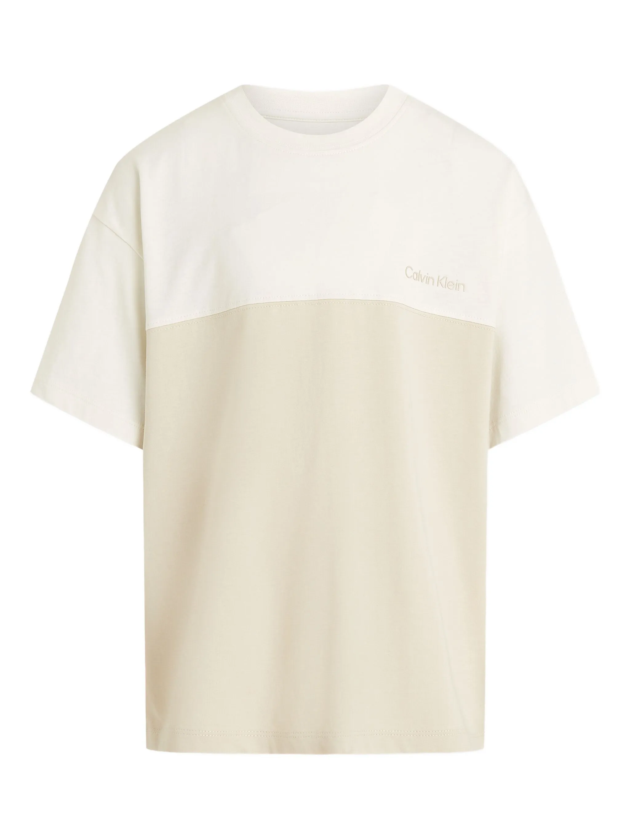 

Футболка в стиле колор-блок Calvin Klein Kids, бежевый