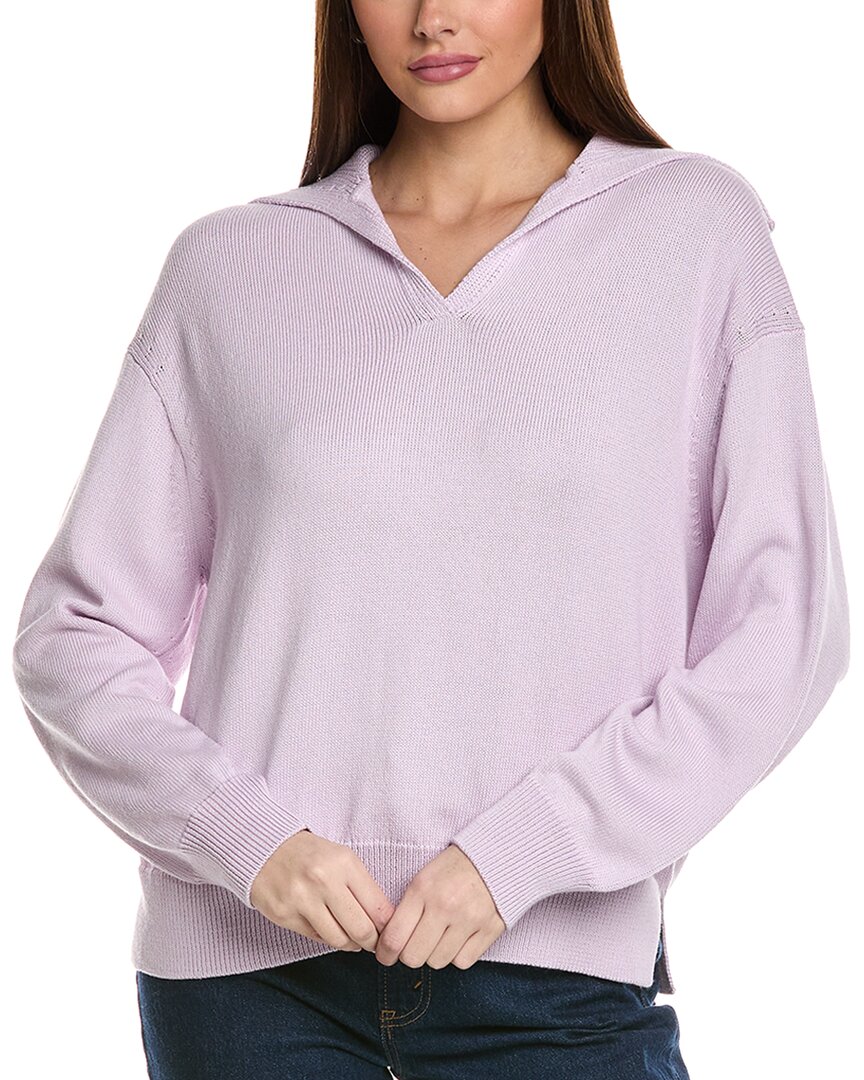 

Lafayette 148 New York Свитер из смесового шелка с заниженным плечом, розовый