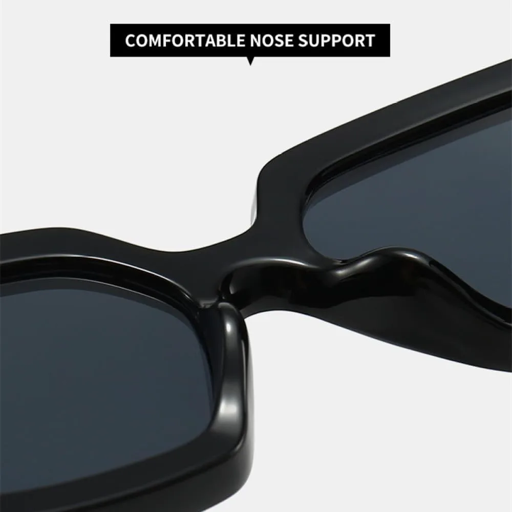 

Солнцезащитные очки в крупной оправе для мужчин и женщин, модные, с широкими дужками, роскошные, белые, черные, солнцезащитные очки UV400 TYUVIVO, Black Gray