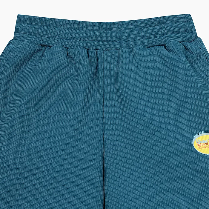 Детские бирюзовые вафельные шорты-бермуды от Benetton Kids — фото 3