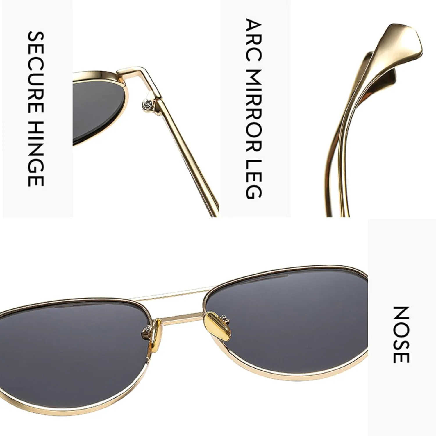 

Ретро-солнцезащитные очки-пилот для женщин и мужчин в стиле 70-х годов, маленькая металлическая оправа, двойные линзы, защита от УФ-излучения UV400 mincl, C6