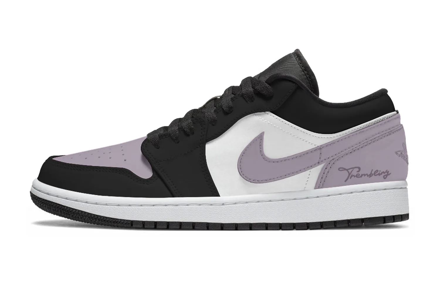 Jordan Кроссовки Air 1 Taro Paste Boba, Taro Purple, нескользящие, износостойкие, дышащие, низкие