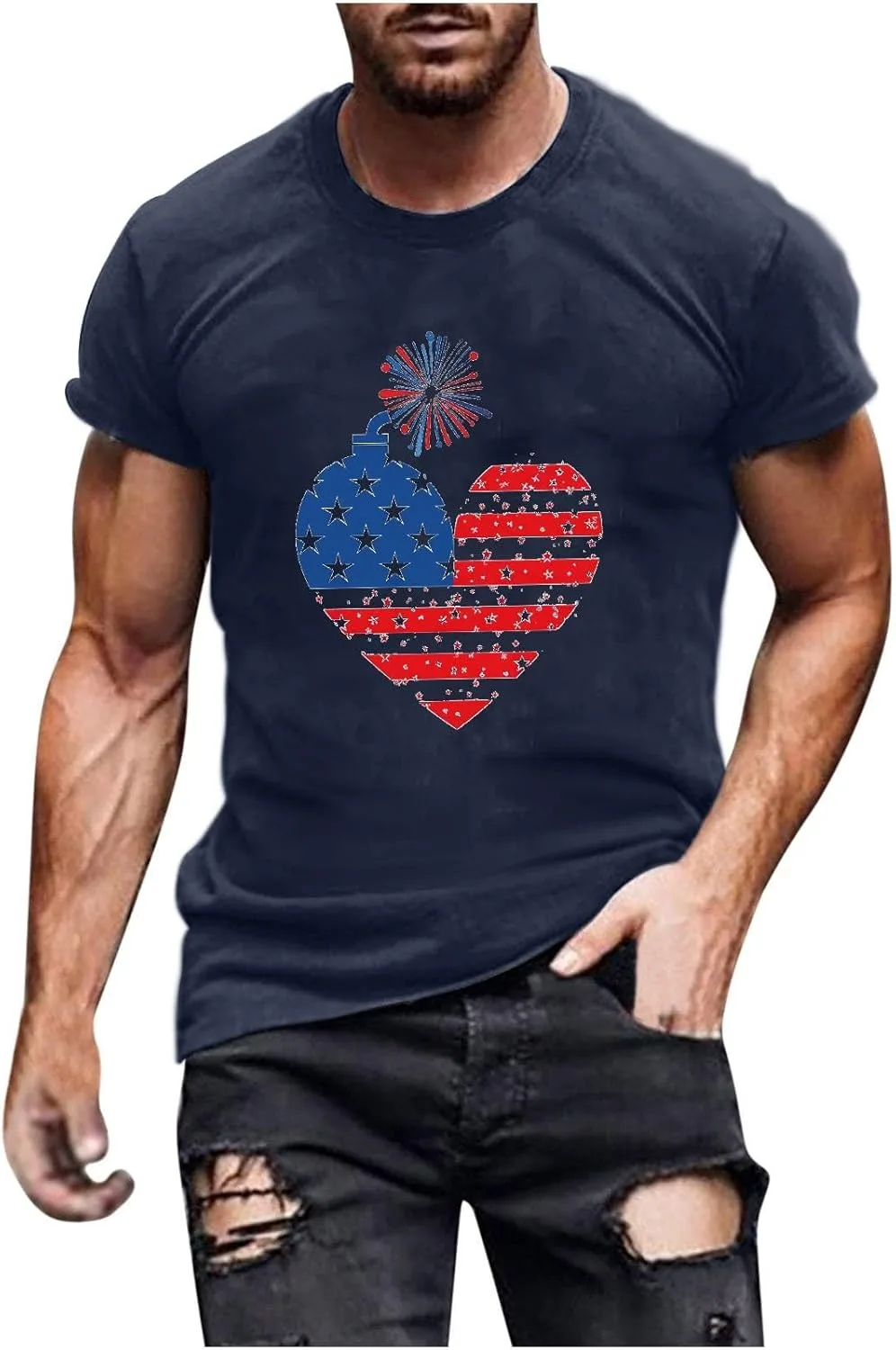 

Футболка мужская с патриотичным принтом ко Дню независимости Floleo