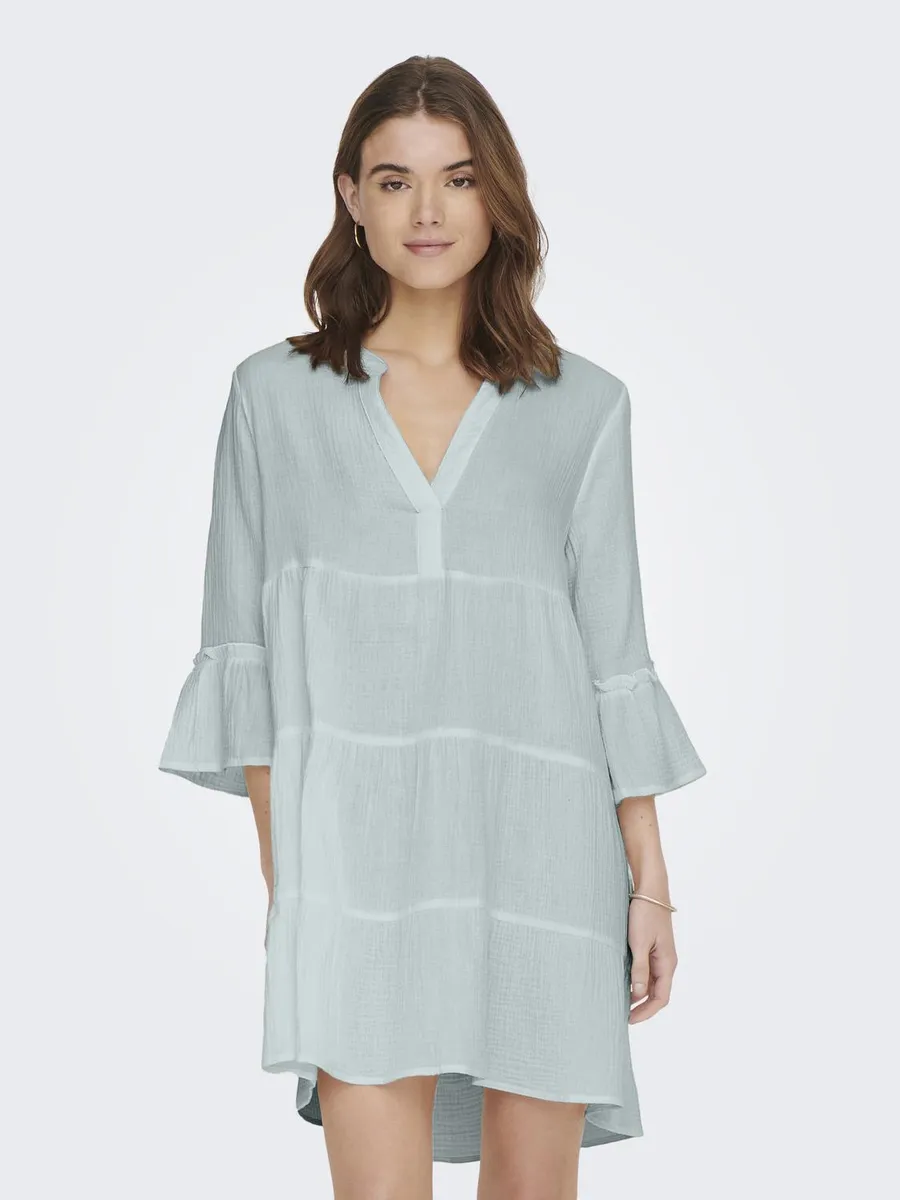 

Платье-туника ONLY "ONLTHYRA PEPLON DRESS NOOS WVN", с воланом в стиле туники, цвет Harbor Gray