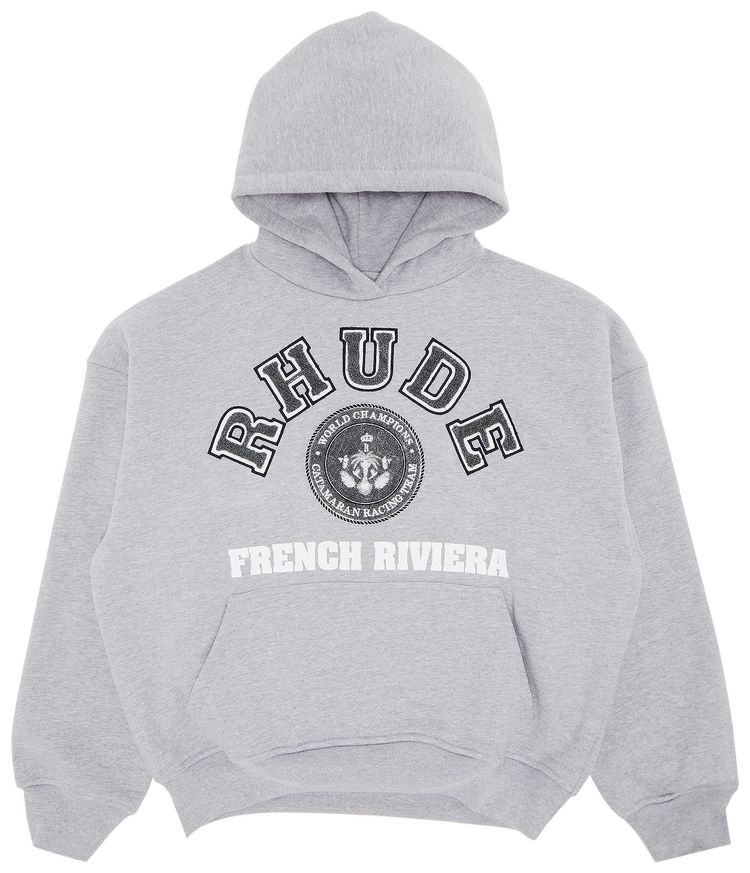 

Худи Rhude French Riviera Patch Hoodie 'Heather Grey', серый