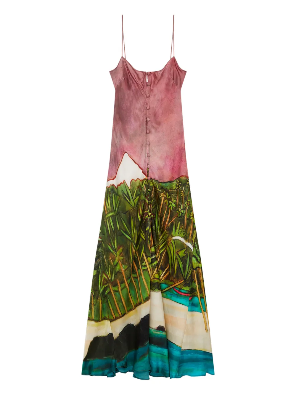 

Платье миди La Sierra с принтом и пуговицами Donde Esteban, зеленый