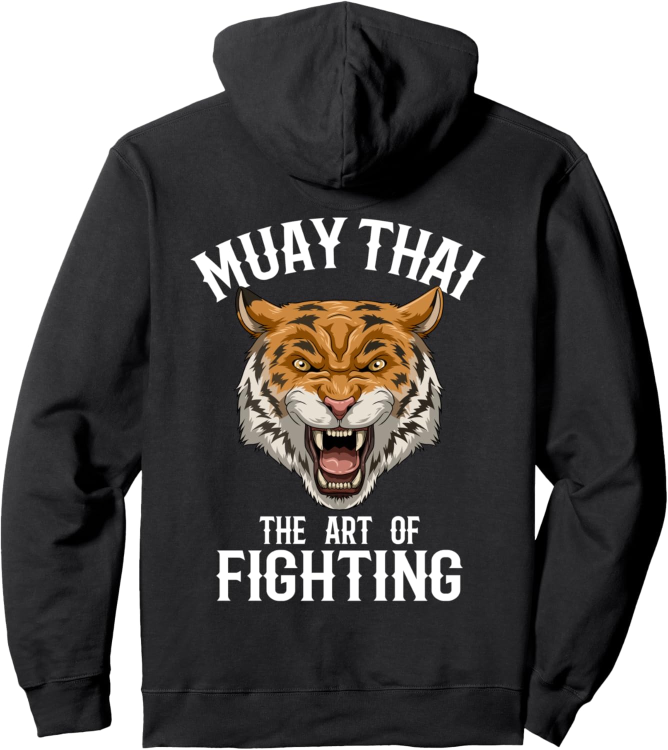 

Футболка с изображением тигра в стиле тайского бокса Muay Thai Tiger Art of Fighting, черная Thai Boxing Tiger Hoodie
