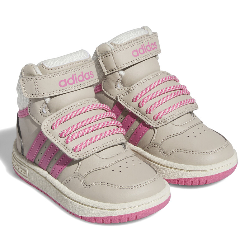 Кроссовки adidas neo Hoops Mid Toddler Shoes TD High-top Dusty Rose, цвет Dusty Rose — фото 2