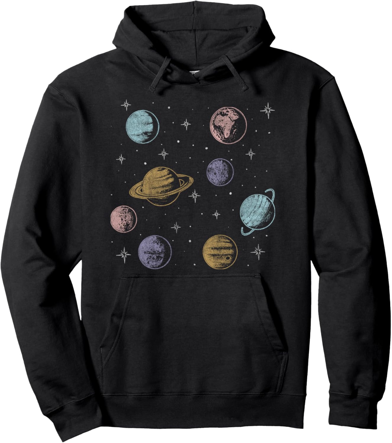 

Толстовка с изображением планет и Солнечной системы Trendy Apparel, черный