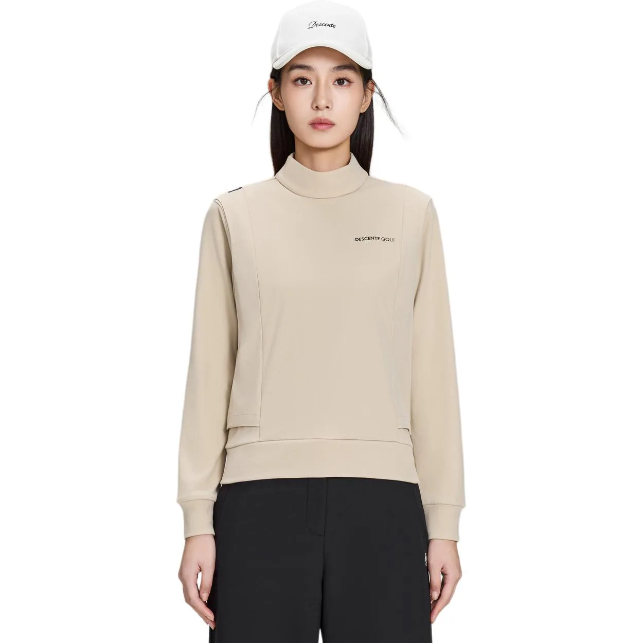 Женская одежда для гольфа S CORE FW25 DESCENTE, BE — фото 3