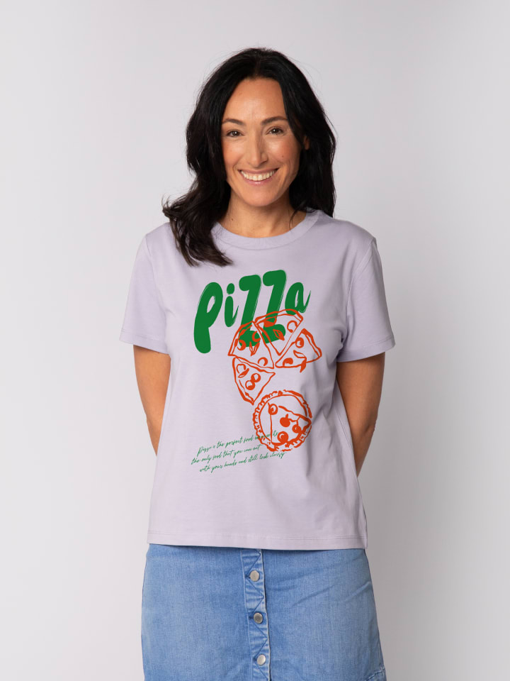 

Футболка wat Apparel T-Shirt Pizza, цвет Lavender