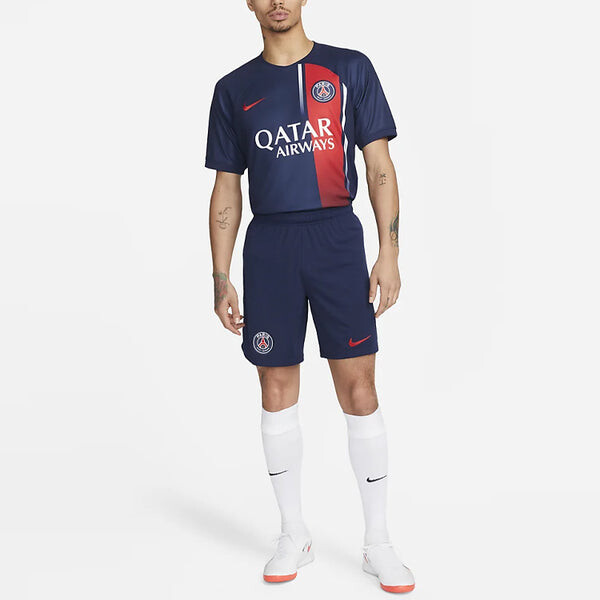 Футболка dri fit paris saint germain 23 24 стадион домашняя футбольная майка Nike, синий — фото 3