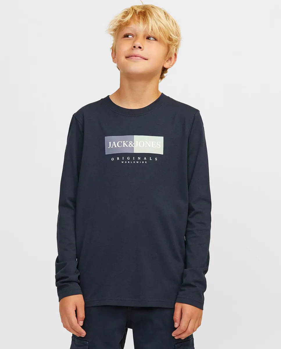 

Футболка для мальчика с длинным рукавом Jack & Jones, темно-синий