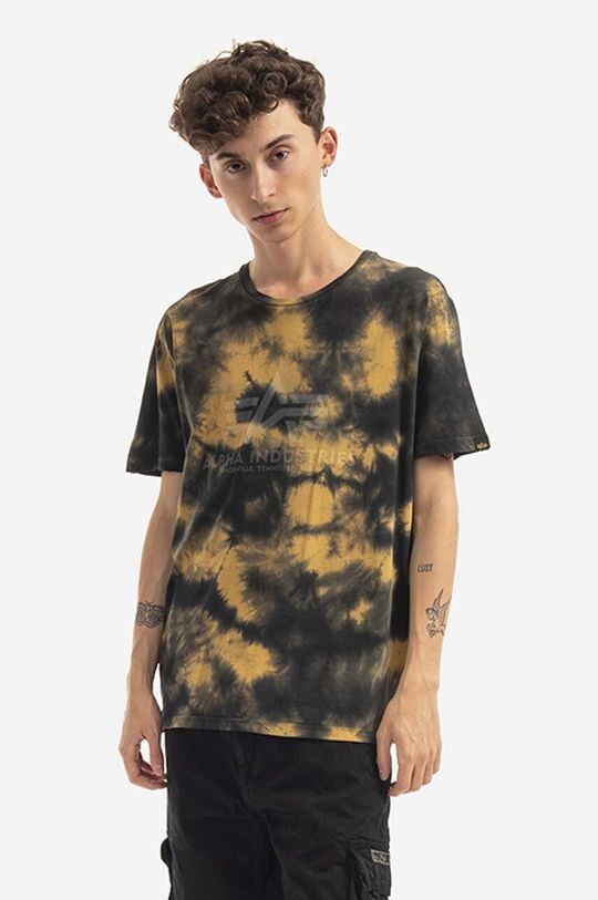 

Хлопковая футболка Basic Tee Batik Alpha Industries, желтый