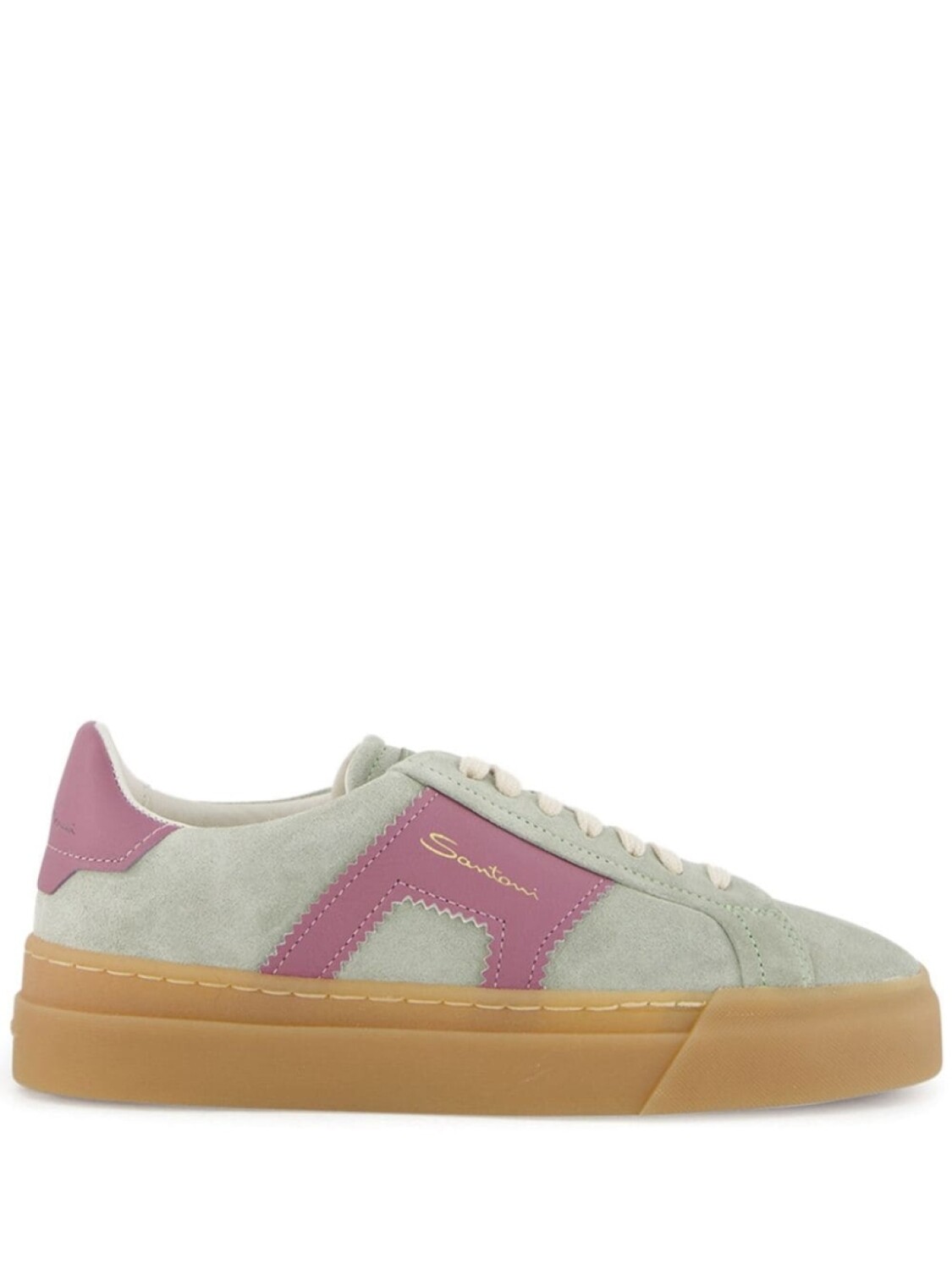 Кроссовки Santoni Double Buckle, зеленый