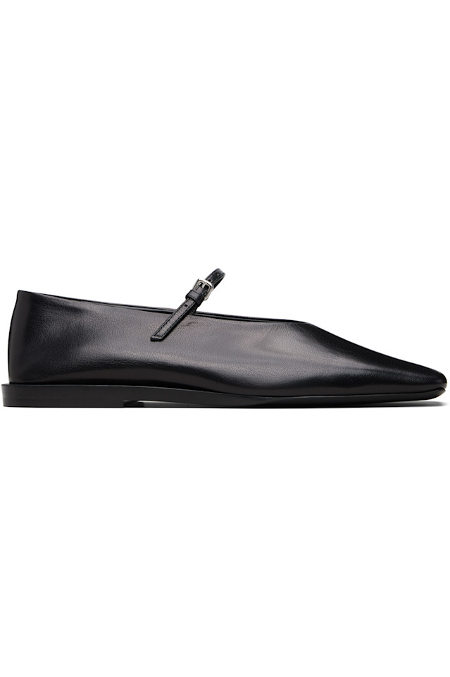 Балетки с пряжкой Jil Sander, черный