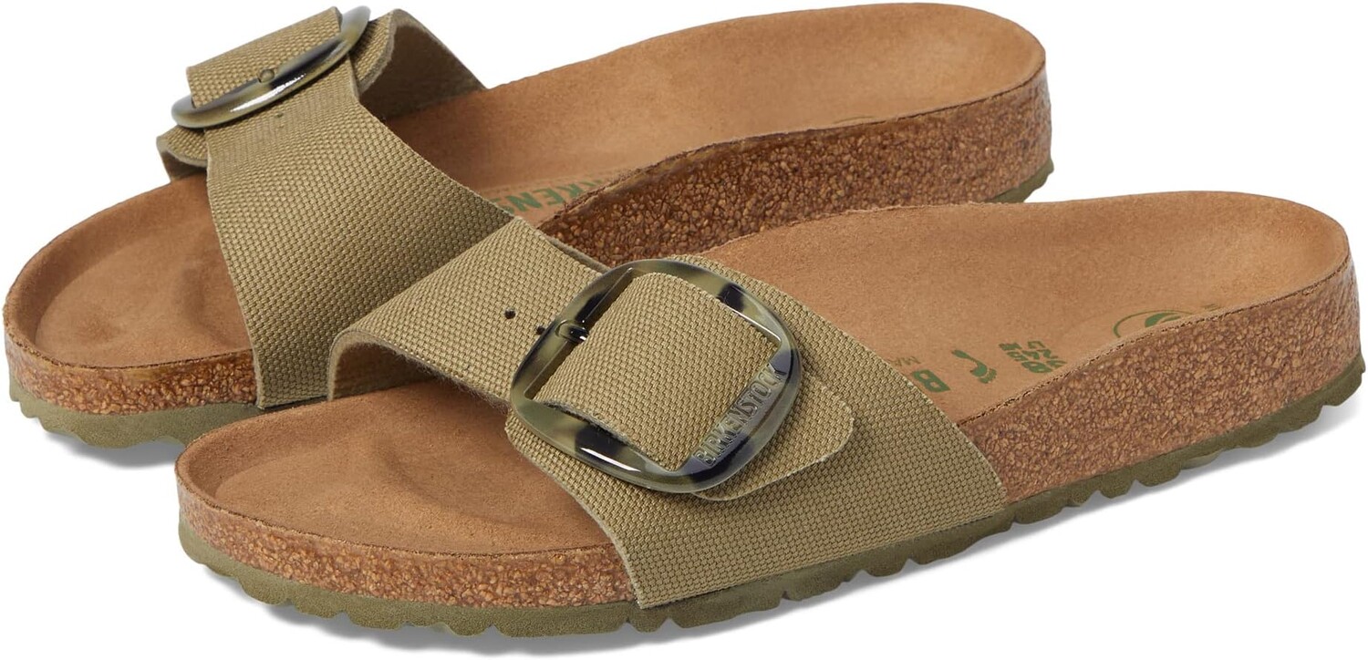 

Сандалии Birkenstock Madrid Big Buckle Canvas, цвет Faded Khaki Canvas