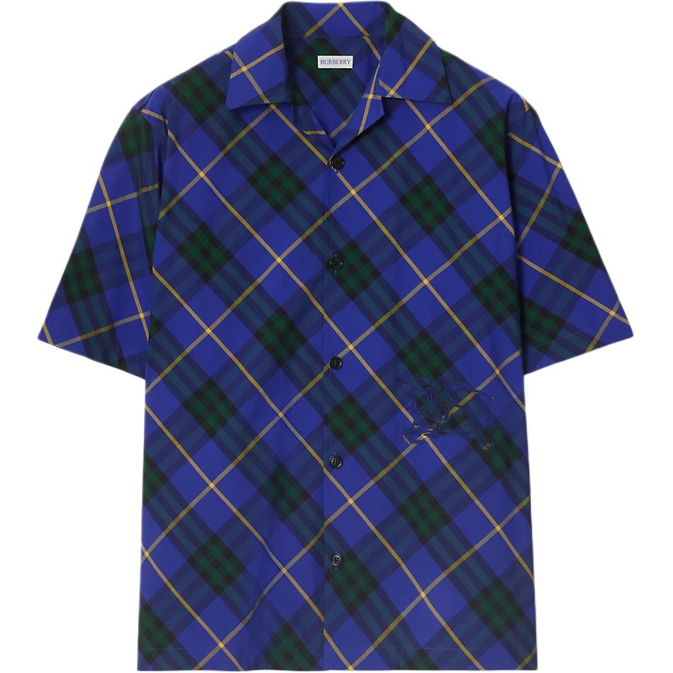 

Хлопковая рубашка Burberry, ярко-синяя