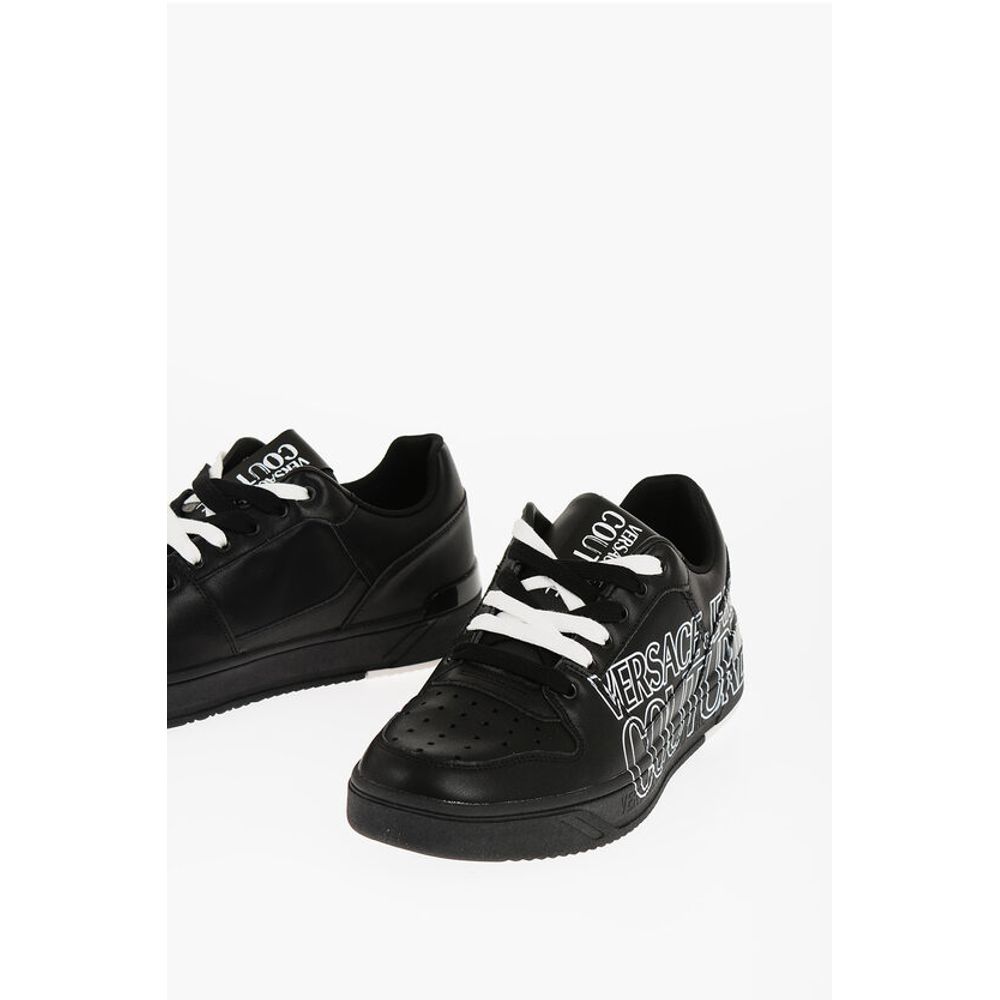 

Кроссовки JEANS COUTURE из кожи STARLIGHT Low Top с принтом Versace, Black