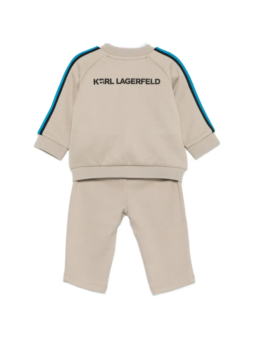 Комплект брюк с нашивкой с логотипом Karl Lagerfeld Kids, нейтральный — фото 2