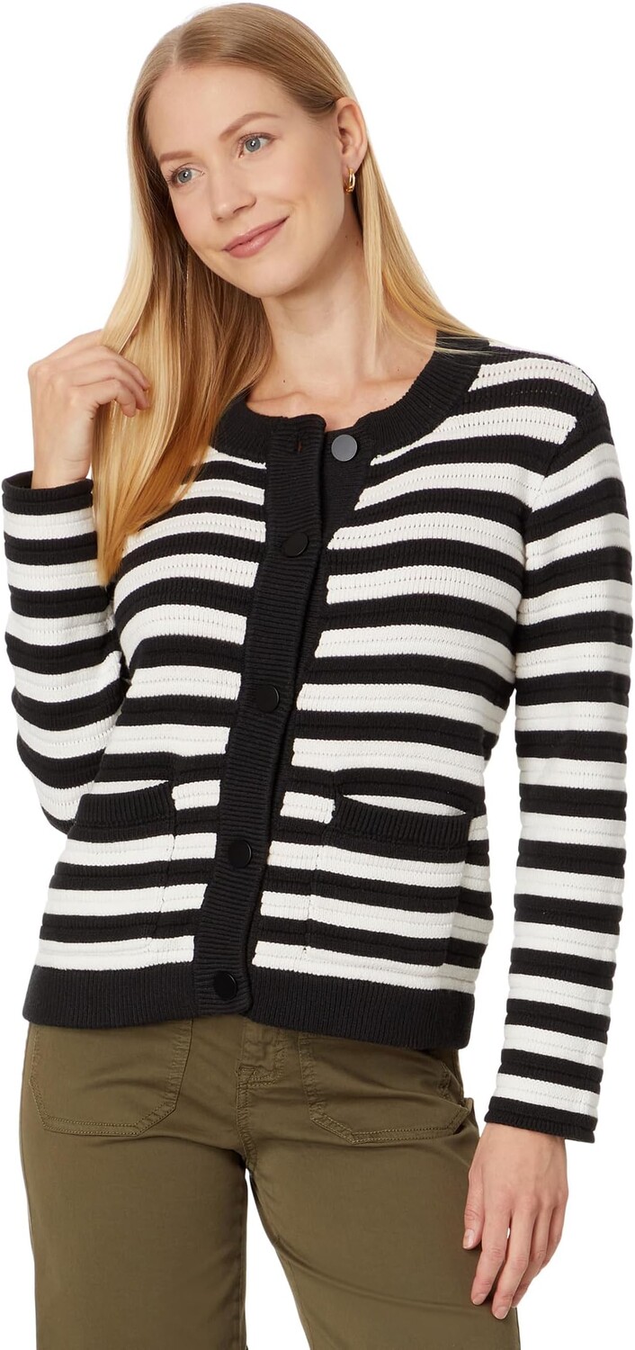 

Свитер Sanctuary Knitted Jacket, цвет Chalk/Black Stripe