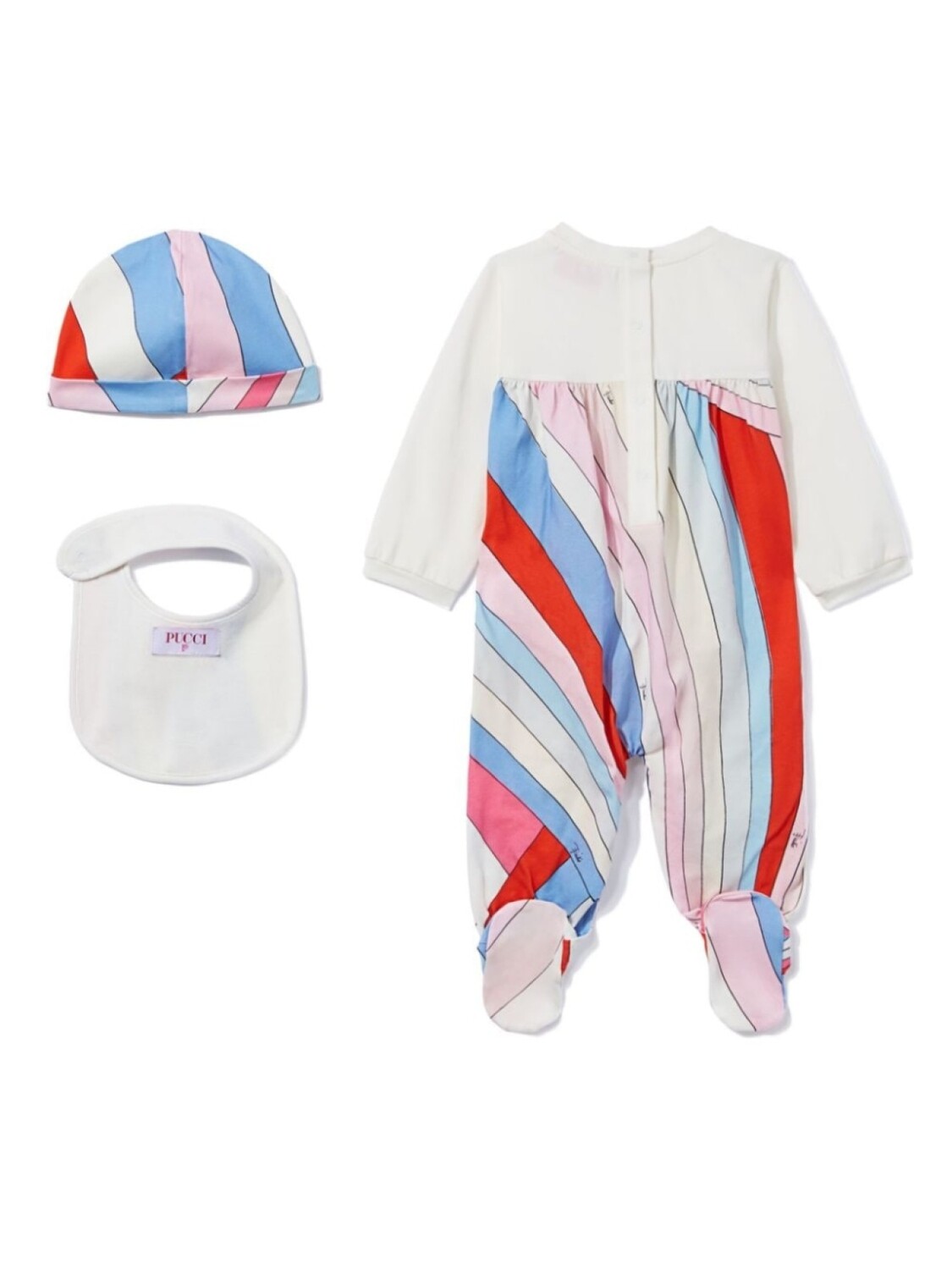 

PUCCI Junior комплект для новорожденного с принтом Iride, белый