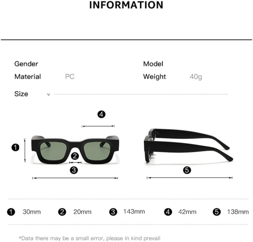 

Популярные солнцезащитные очки в стиле ретро с металлическими шарнирами, маленькие, прямоугольные, с защитой от УФ-излучения UV400 UATXTAU, Glossy Black Yellow