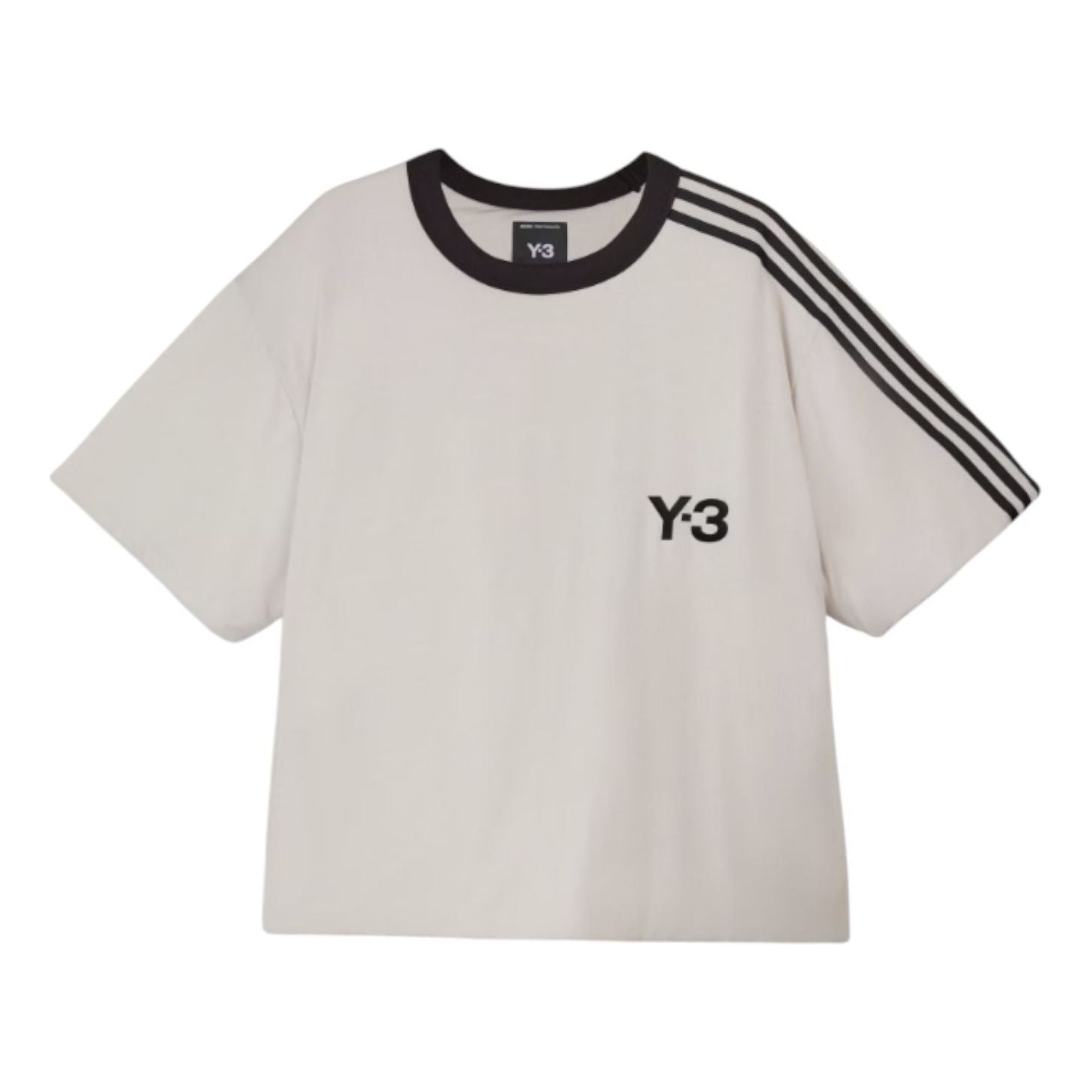 Футболка adidas Y-3 Padded Short Sleeve Tee 3-Stripes 'Chalk Pearl'