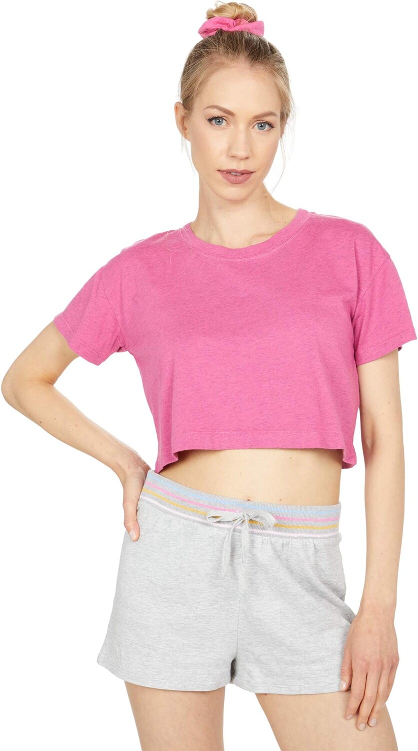 

Футболка Splendid Sundown by Splendid Kiki Tee in Painted Heather Jersey, цвет Geranium