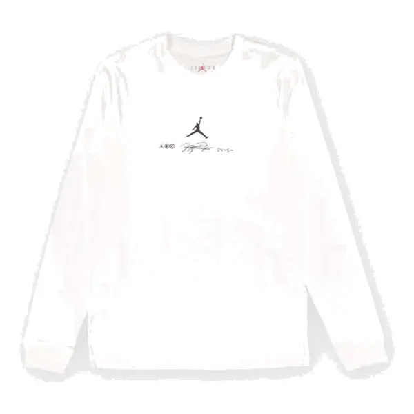 

Рубашка Air Jordan Long Sleeve Sport Graphic T-Shirt 'White Black', белый